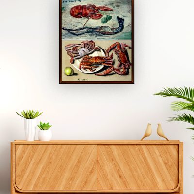 LOBSTER AND PRAWN CRABS ARTWORK BY LIU KANG