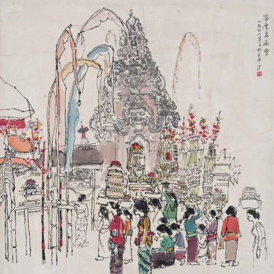 lim_tze_peng_artwork_for_sale_bali_temple_gathering