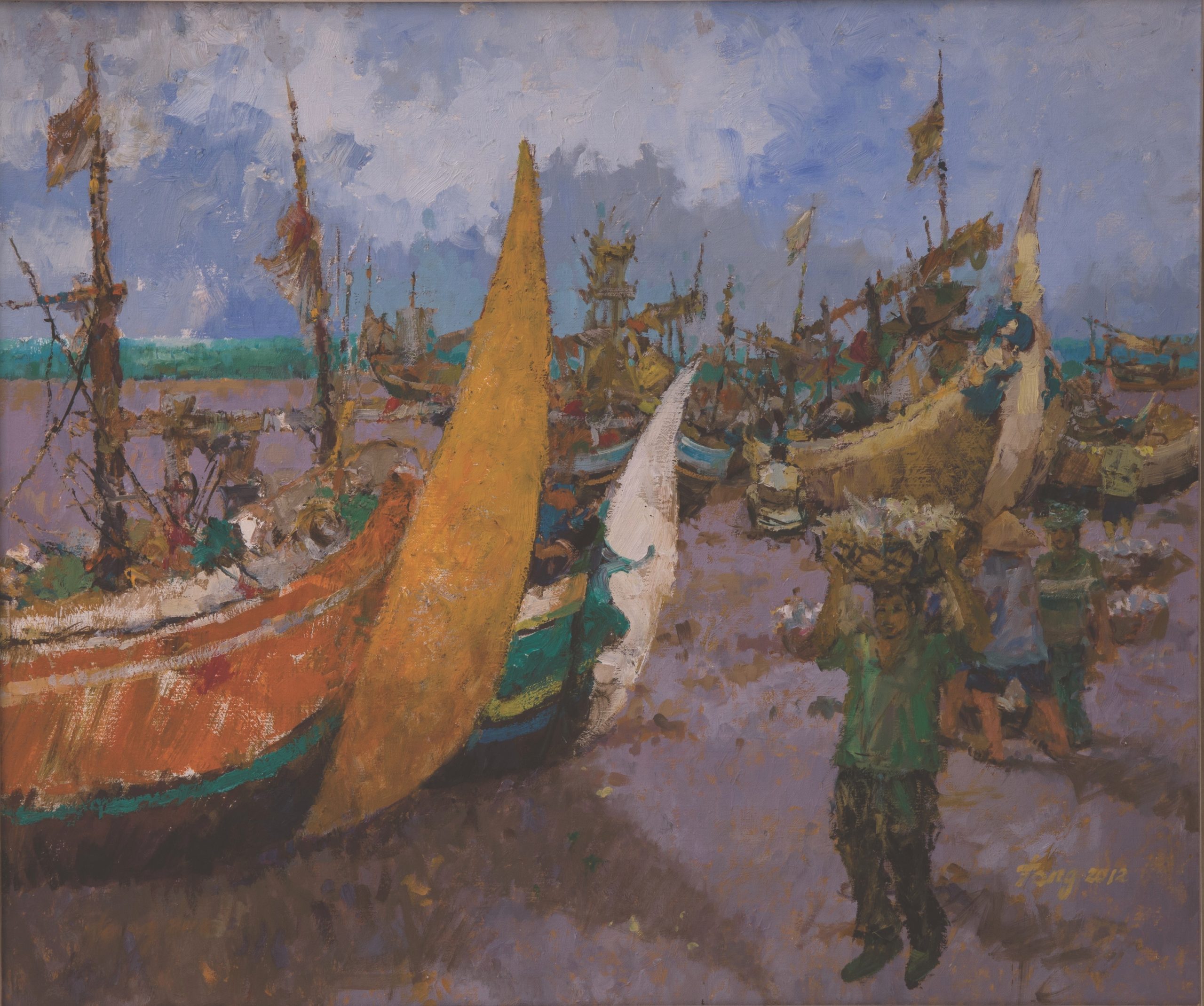 tong_chin_sye_artwork_for_sale_madura_fishing_boats_surabaya