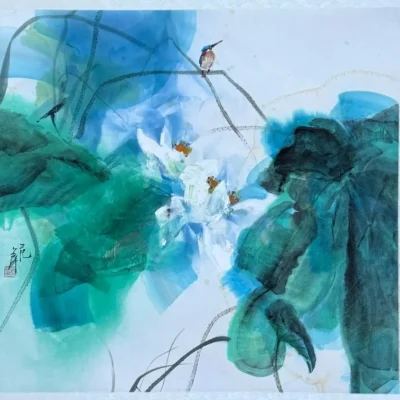 翠鸟赏荷 The Lotus Cradle of the Emerald Bird